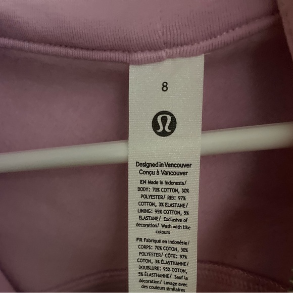 New Lululemon scuba Full Zip Cropped hoodie size 8 - Picture 4 of 5
